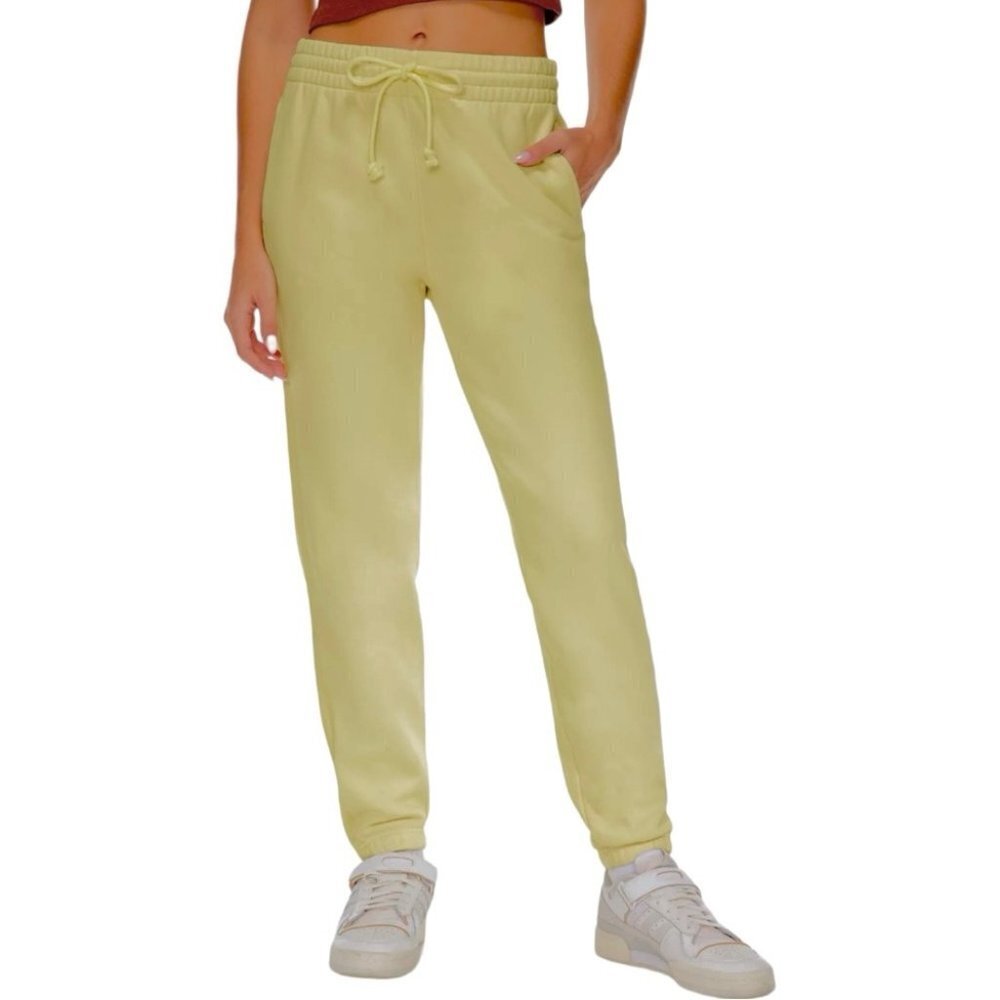 * TNA Cozy AF Boyfriend Joggers in Mustard Yellow Size S